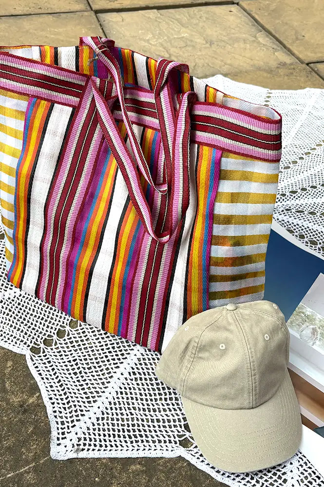 British Colour Standard Indian Yellow & Magenta Beach Bag
