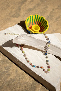 Millefiori Glass Bead Chain Necklace