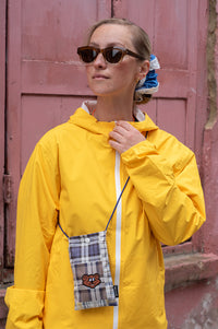 Howlin Magic Shaggy Bear Blue Madras Pouch - The Mercantile London