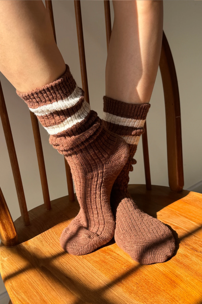 Le Bon Shoppe Cottage Bear Varsity Socks