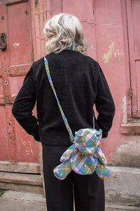 Baggu Green Star Plaid Bear Bag