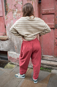 Beaumont Organic Cedar Burgundy Corduroy Trousers - The Mercantile London