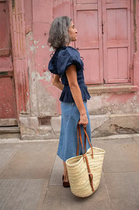 Fransa Vilja Denim Midi Skirt