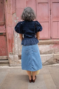 Fransa Vilja Denim Midi Skirt