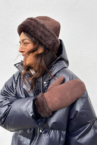 Beck Söndergaard Doa Chocolate Torte Shearling Mittens - The Mercantile London