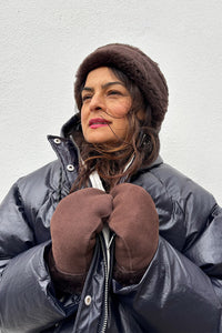 Beck Söndergaard Doa Chocolate Torte Shearling Mittens - The Mercantile London