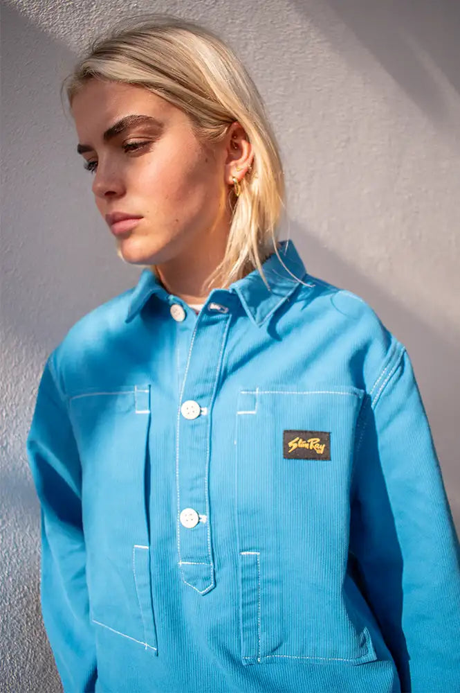 Stan Ray Bedford Imperial Blue Over-Shirt - The Mercantile London
