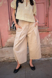 Marta Ovidia Beige Trousers - The Mercantile London