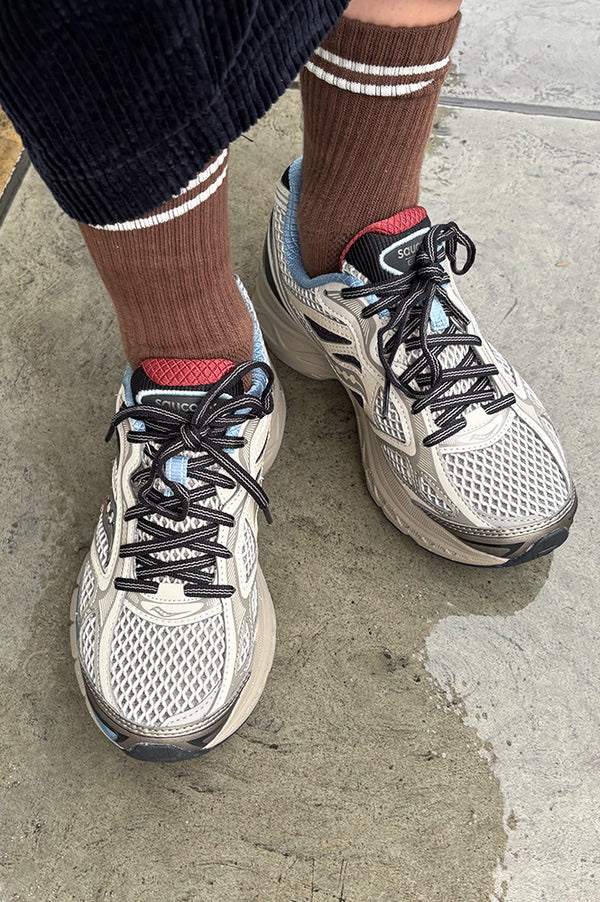 Saucony Progrid Guide 7 Taupe & Black Trainers