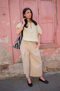 Marta Ovidia Beige Trousers - The Mercantile London
