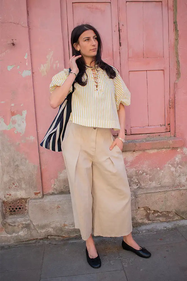 Marta Ovidia Beige Trousers - The Mercantile London