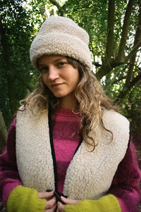 Yoko Wool Snowy Beige Hat - The Mercantile London