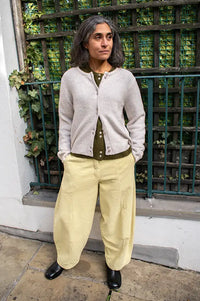 Fransa Bela Oatmeal Melange Cardigan