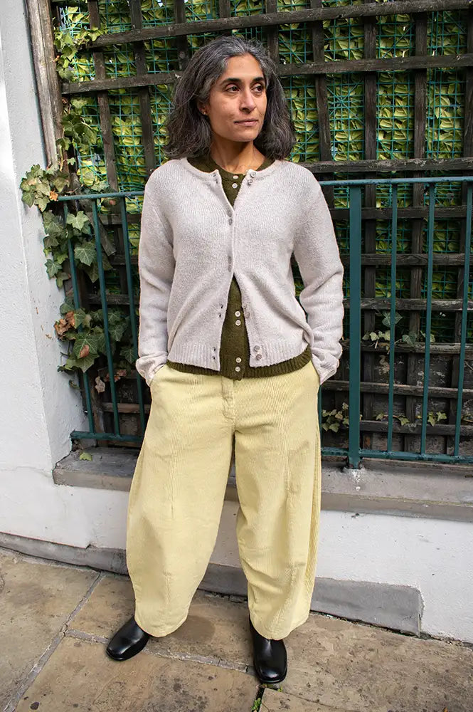 Fransa Bela Oatmeal Melange Cardigan