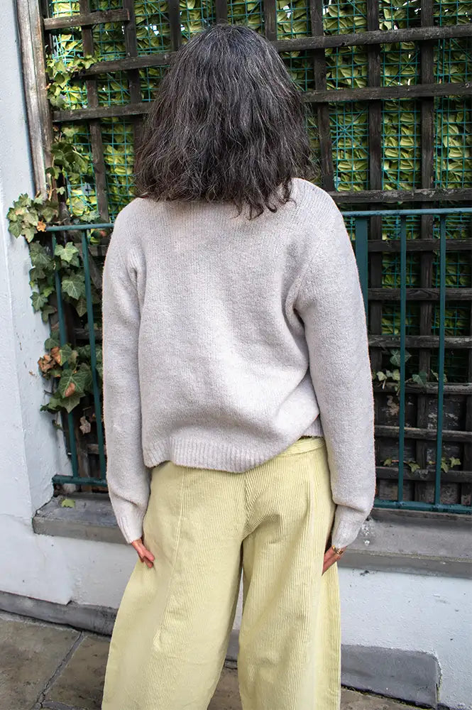 Fransa Bela Oatmeal Melange Cardigan