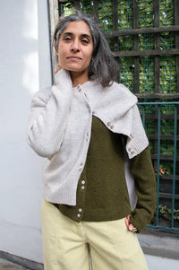 Fransa Bela Oatmeal Melange Cardigan