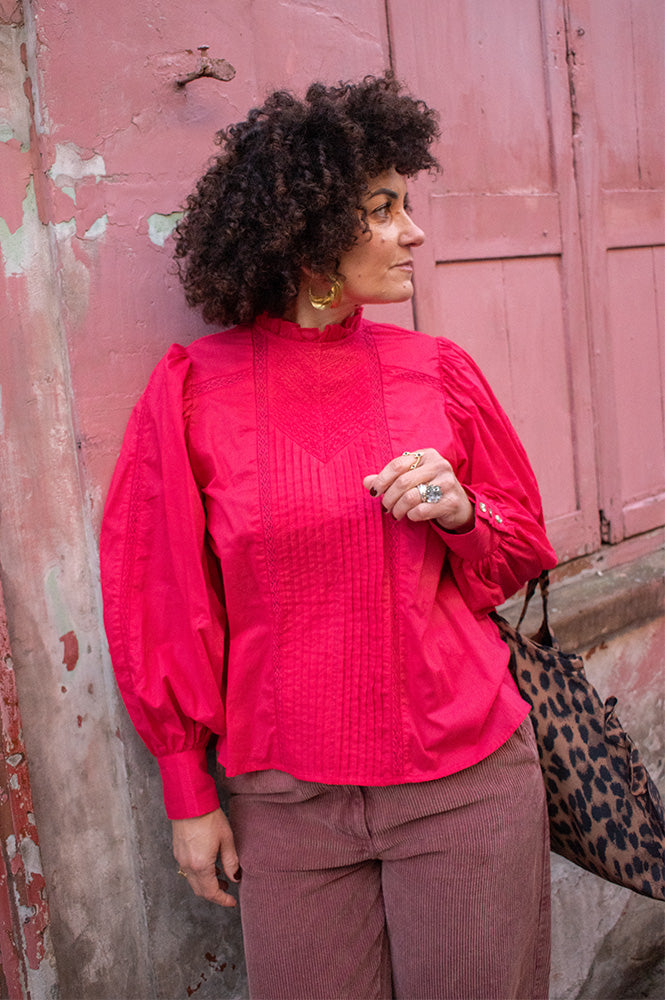 Garance Bella Cherry Red Blouse