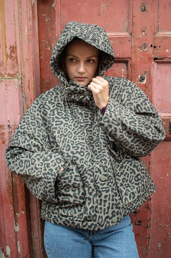 Bellerose Jenna Leopard Print Hooded Jacket - The Mercantile London