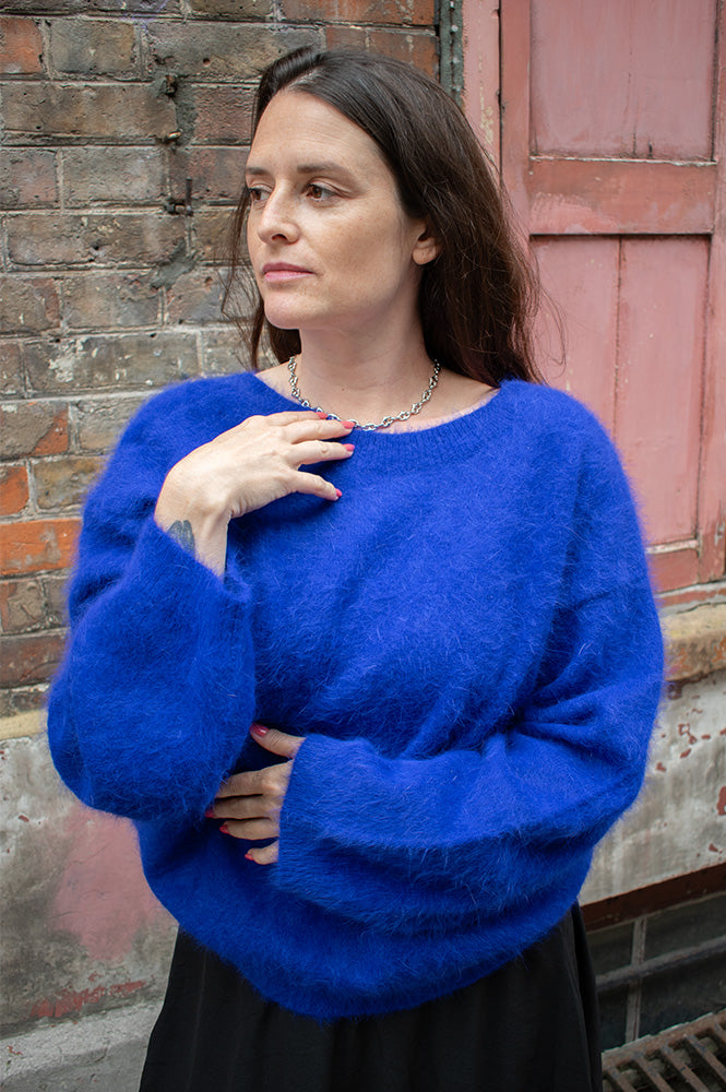 Bellerose Dathe Delphinium Purple Reversible Jumper - The Mercantile London