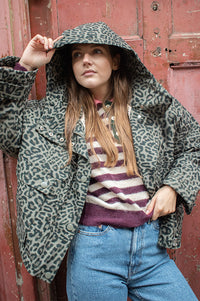 Bellerose Jenna Leopard Print Hooded Jacket - The Mercantile London