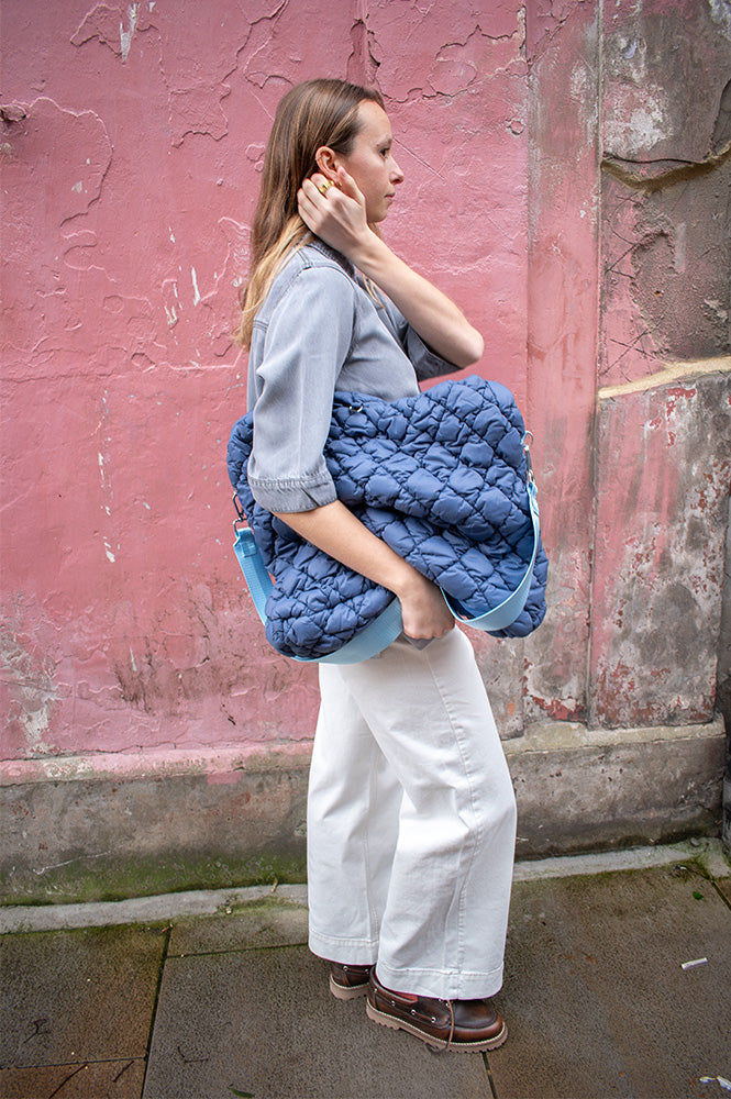 Bellerose Hela Storm Blue Shoulder Bag - The Mercantile London