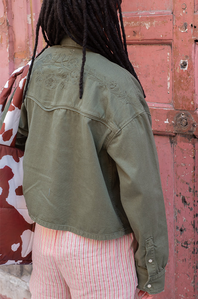 Bellerose Polaris Dusty Olive Denim Shirt - The Mercantile London