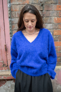 Bellerose Dathe Delphinium Purple Reversible Jumper - The Mercantile London