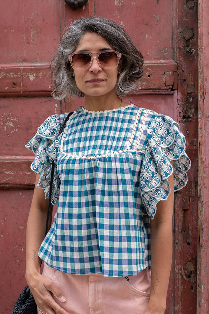 Bellerose Hudalla Check A Gingham Blouse - The Mercantile London