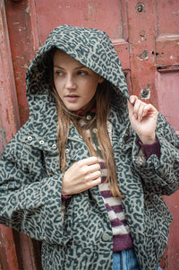 Bellerose Jenna Leopard Print Hooded Jacket - The Mercantile London