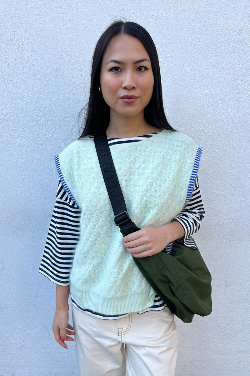Bellerose Diow Canary Green Sweater Vest - The Mercantile London