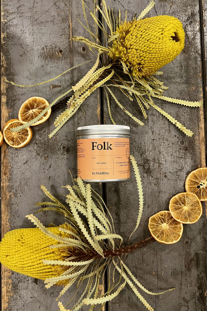 FieldDay Belong Folk Tin Candle - The Mercantile London