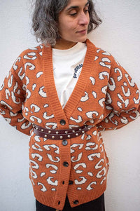 Stella Nova Studded Leather Brown Belt - The Mercantile London