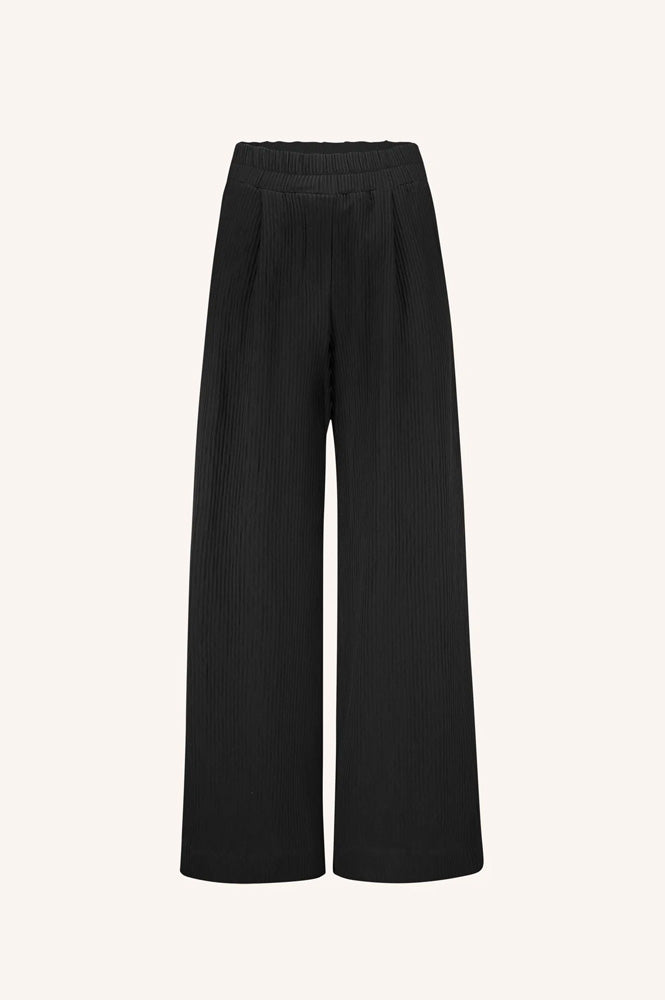 By-Bar Benji Jet Black Structure Stripe Trousers - The Mercantile London