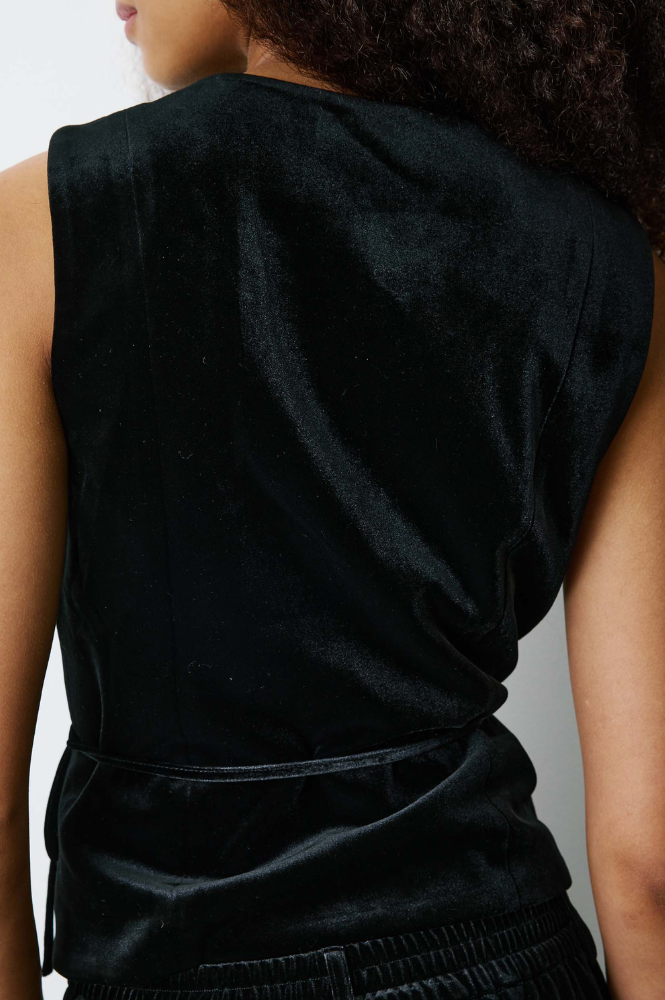 Grace & Mila Benny Noir Velvet Top - The Mercantile London