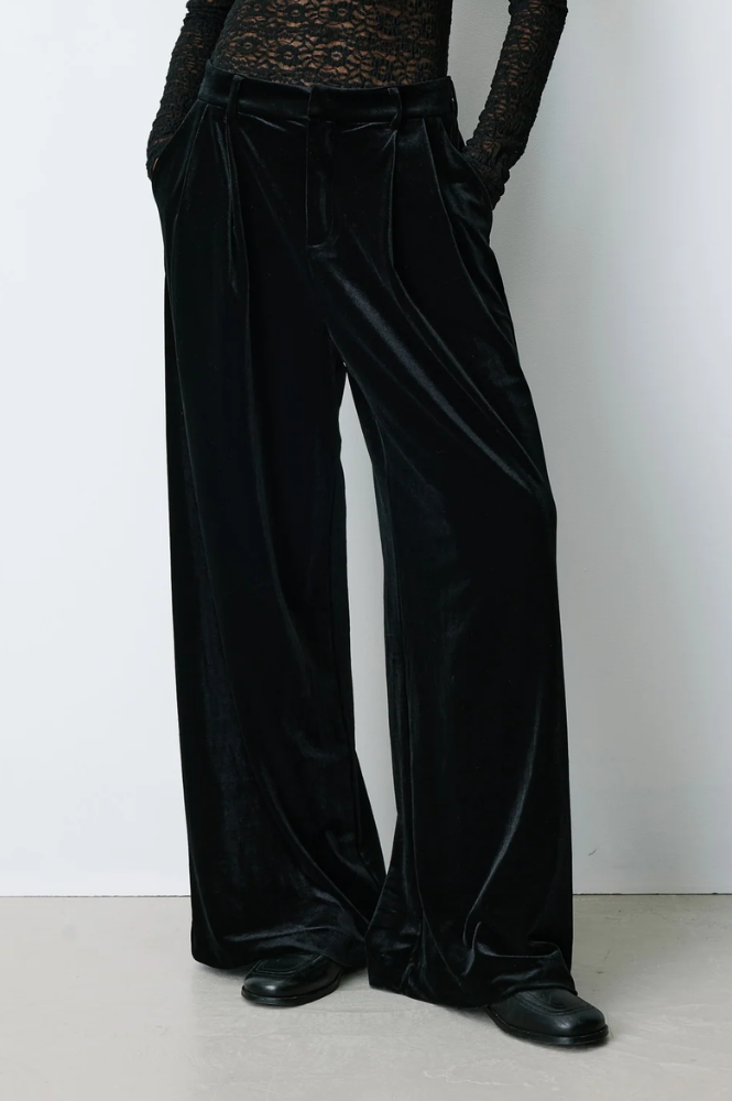 Grace & Mila Benson Noir Velvet Trousers - The Mercantile London