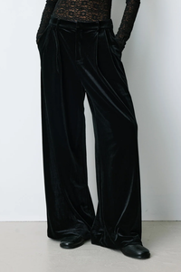 Grace & Mila Benson Noir Velvet Trousers - The Mercantile London