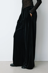 Grace & Mila Benson Noir Velvet Trousers - The Mercantile London