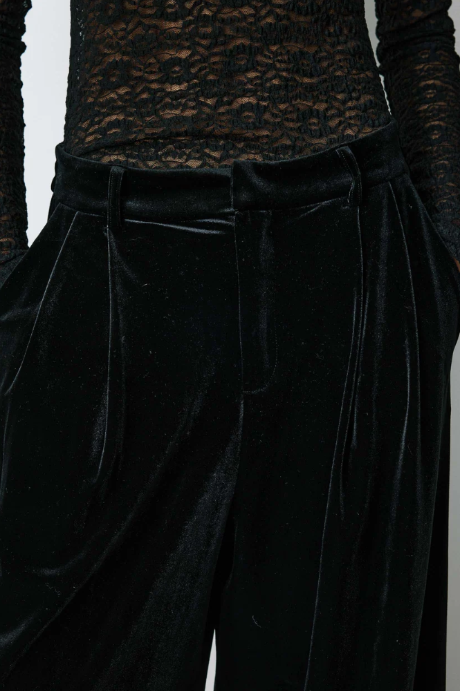 Grace & Mila Benson Noir Velvet Trousers - The Mercantile London
