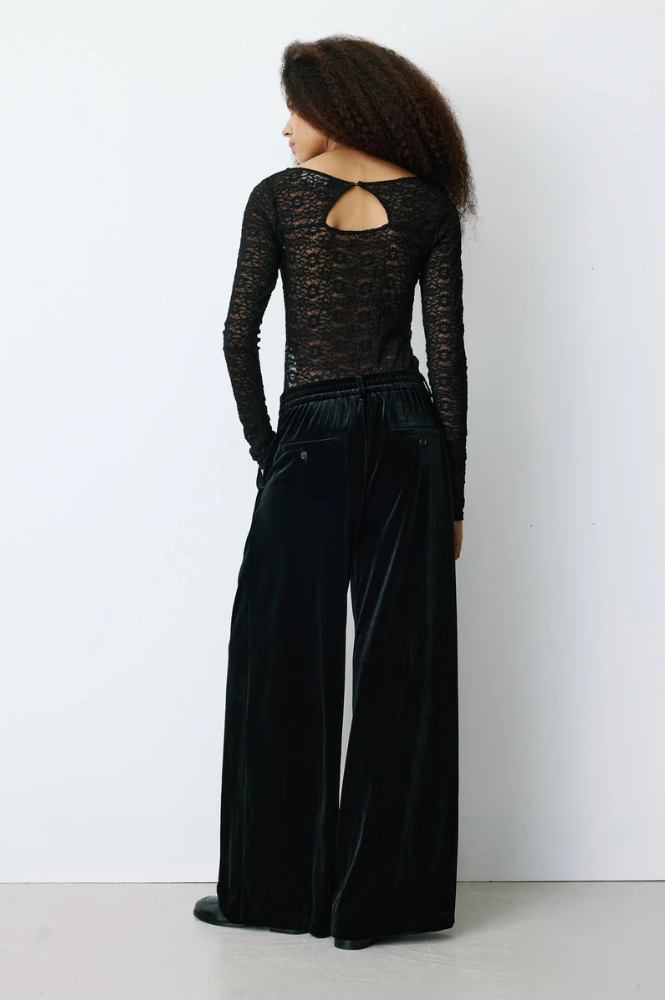 Grace & Mila Benson Noir Velvet Trousers - The Mercantile London