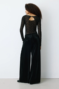Grace & Mila Benson Noir Velvet Trousers - The Mercantile London