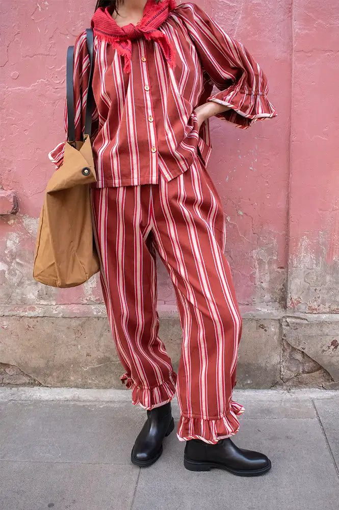 Projektityyny Cocoa Berry Striped Bloomer Trousers
