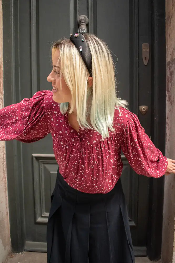 ICHI Vera Berry Floral Blouse