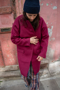 Komodo Olivia Wool Berry Coat - The Mercantile London