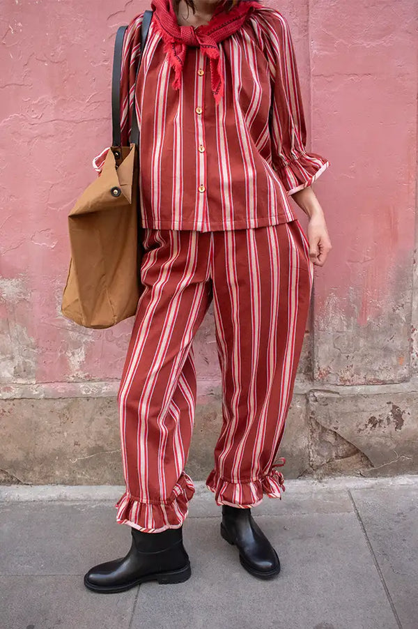 Projektityyny Cocoa Berry Striped Bloomer Trousers