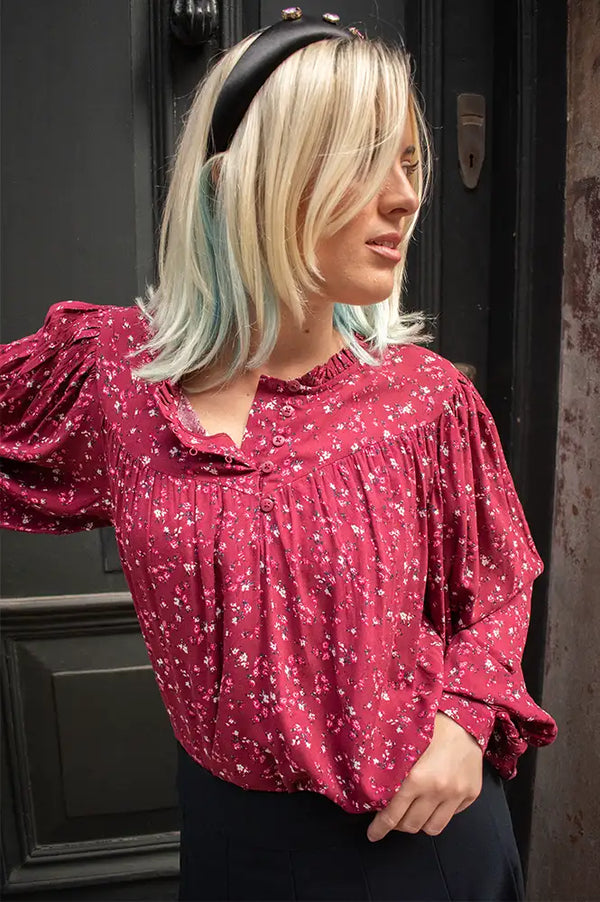 ICHI Vera Berry Floral Blouse