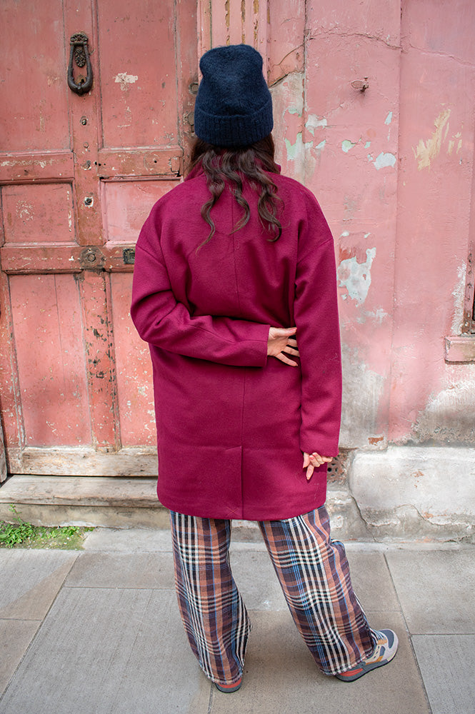 Komodo Olivia Wool Berry Coat - The Mercantile London