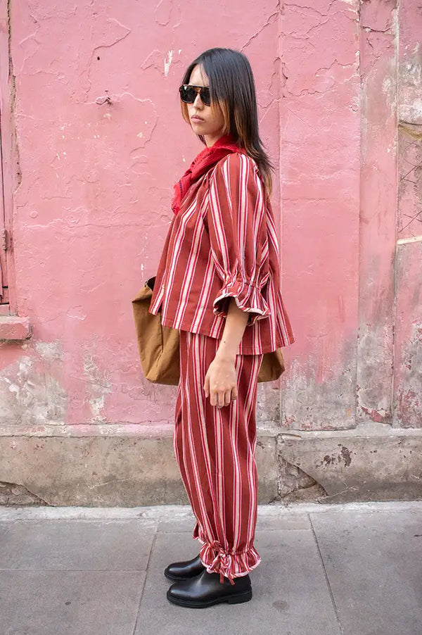 Projektityyny Cocoa Berry Pop Striped Blouse