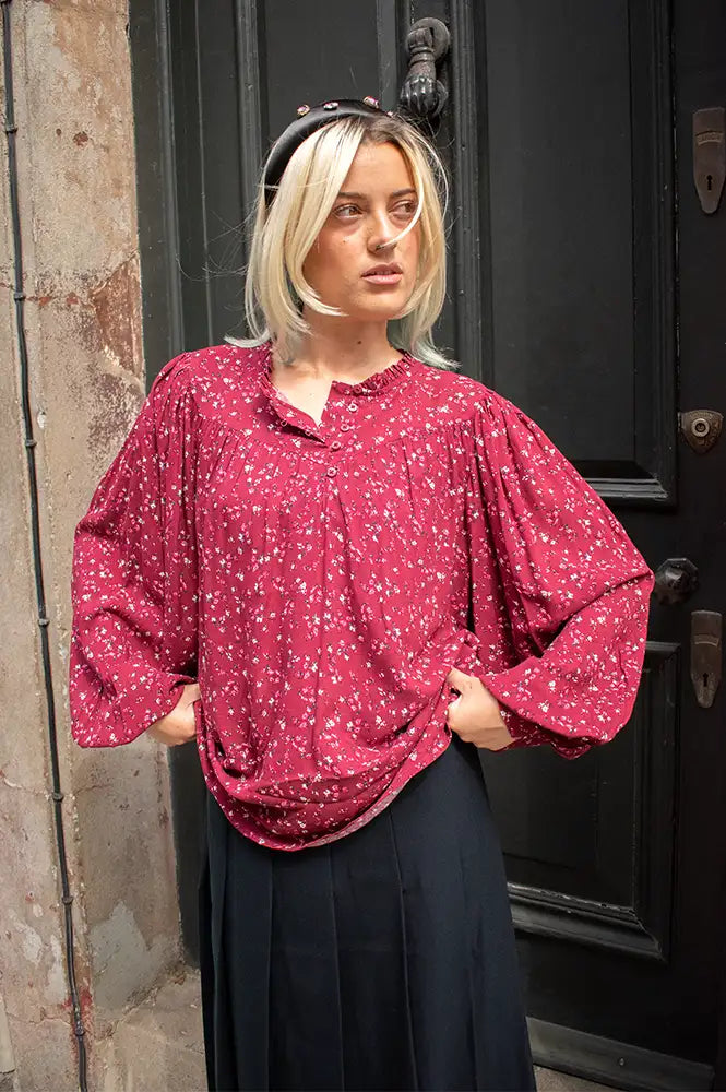 ICHI Vera Berry Floral Blouse