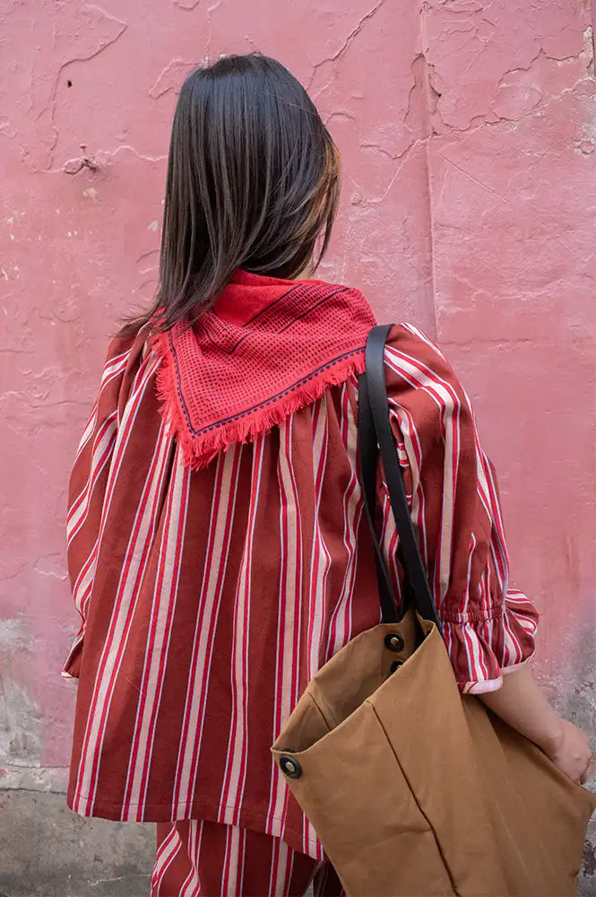 Projektityyny Cocoa Berry Pop Striped Blouse