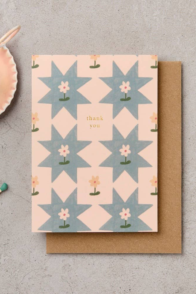 Katie Leamon Thank You Quilt Star Card